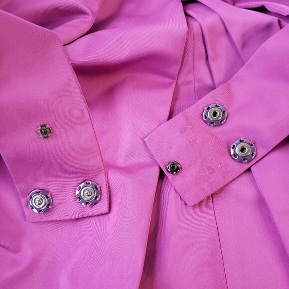 Purple Lida Baday Formal Dress w Belt Silk Poly Blend - Picture 6 of 10